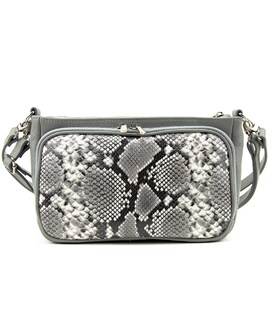 Кожаное женское кроссбоди со вставкой питон Tavinchi CH-001G-R фото, картинка, изображение