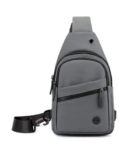 Текстильная сумка-слинг серого цвета Confident AT08-1278G фото, картинка, изображение