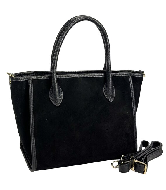 Шоппер замшевый черный Firenze Italy F-IT-7685A фото, картинка, изображение