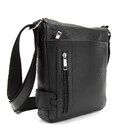 Чоловічий шкіряний месенджер чорний Tavinchi AJ-TV-110A картинка, зображення, фото