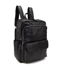 Мужской кожаный рюкзак черный Tiding Bag 2086A фото, картинка, изображение