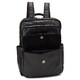 Мужской кожаный рюкзак черный Tiding Bag 2086A фото