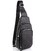 Кожаный черный слинг через плечо Tiding Bag A25F-5058A фото, картинка, изображение