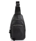 Кожаный черный слинг через плечо Tiding Bag A25F-5058A фото, картинка, изображение
