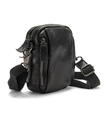 Міні-сумка через плече шкіряна чоловіча Tiding Bag M39-6072A картинка, зображення, фото
