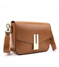 Кроссбоди кожаное с акцентным замком цвет карамель Firenze Italy F-IT-9558C фото, картинка, изображение