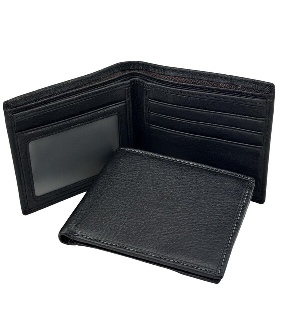 Класичне чорне шкіряне портмоне Tiding Bag M39-1023-3A картинка, зображення, фото