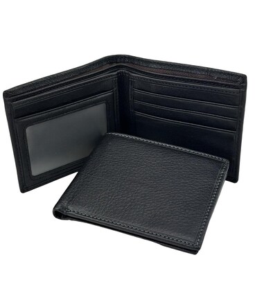 Классическое черное кожаное портмоне Tiding Bag M39-1023-3A фото, картинка, изображение