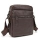 Месенджер класичний в гладкій шкірі коричневий Tiding Bag 8717C фото