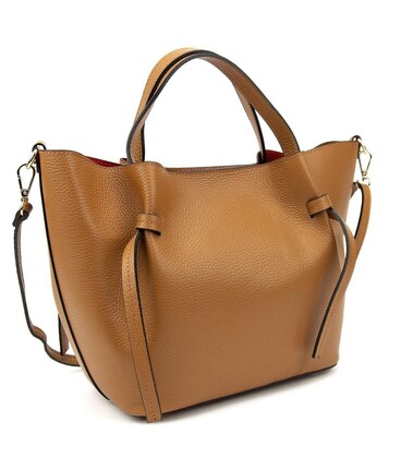 Класична жіноча шкіряна сумка кольору карамель Firenze Italy F-IT-7632C картинка, зображення, фото