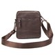 Месенджер в гладкой коже коричневий Tiding Bag 8718C фото
