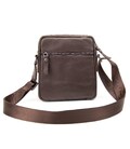 Месенджер в гладкой коже коричневий Tiding Bag 8718C фото, картинка, изображение
