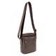 Месенджер в гладкой коже коричневий Tiding Bag 8718C фото