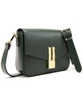Кросбоді шкіряне з акцентним замком колір оливка Firenze Italy F-IT-9558OL картинка, зображення, фото