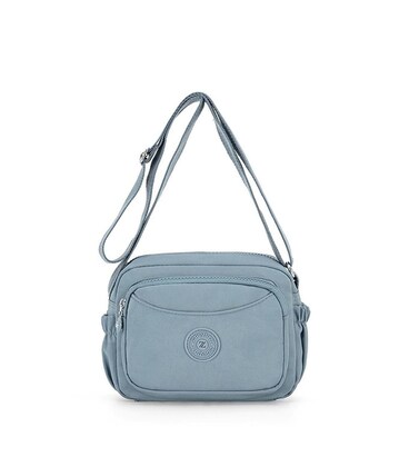 Маленькое женское кроссбоди текстиль голубого цвета Confident WT1-683BL фото, картинка, изображение