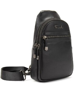 Кожаный мужской черный слинг через плечо Tavinchi TV-SM8-830A фото, картинка, изображение