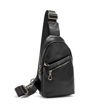 Сумка-слінг чорна чоловіча Tiding Bag 10031A картинка, зображення, фото