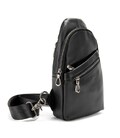 Сумка-слинг черная мужская Tiding Bag 10031A фото, картинка, изображение