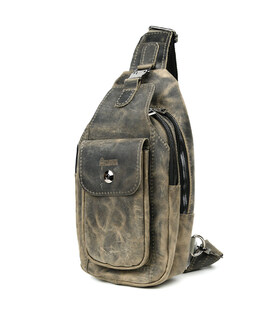 Модний рюкзак слінг на одну шлейку сірий TARWA RJ-4007-3md фото, картинка, изображение