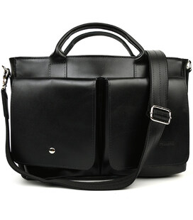 Сумка-портфель чоловіча на плече із ручками TARWA чорна ZА-3990-3md фото, картинка, изображение