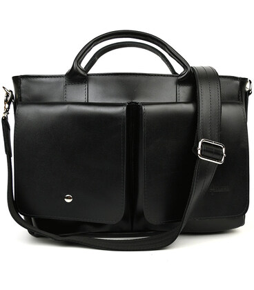 Сумка-портфель чоловіча на плече із ручками TARWA чорна ZА-3990-3md фото, картинка, изображение