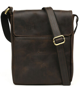 Чоловіча сумка шкіряна через плече RC-1304-4lx TARWA коричнева фото, картинка, изображение