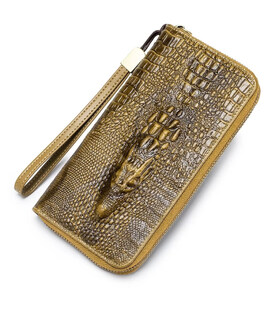 Гаманець логер шкіряний з тисненням рептилія Bull NB040B рудий фото, картинка, изображение