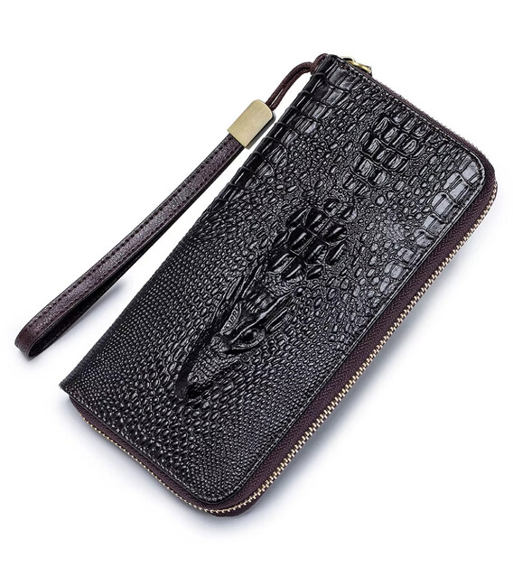 Гаманець логер шкіряний з тисненням рептилія Bull NB040C фото, картинка, изображение