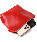 Женская глянцевая косметичка из натуральной кожи Shvigel 16410 Красный фото, картинка, изображение