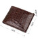 Фактурний чоловічий гаманець з натуральної шкіри з тисненням під крокодила з цікавою застібкою BOND 21990 Коричневий картинка, з