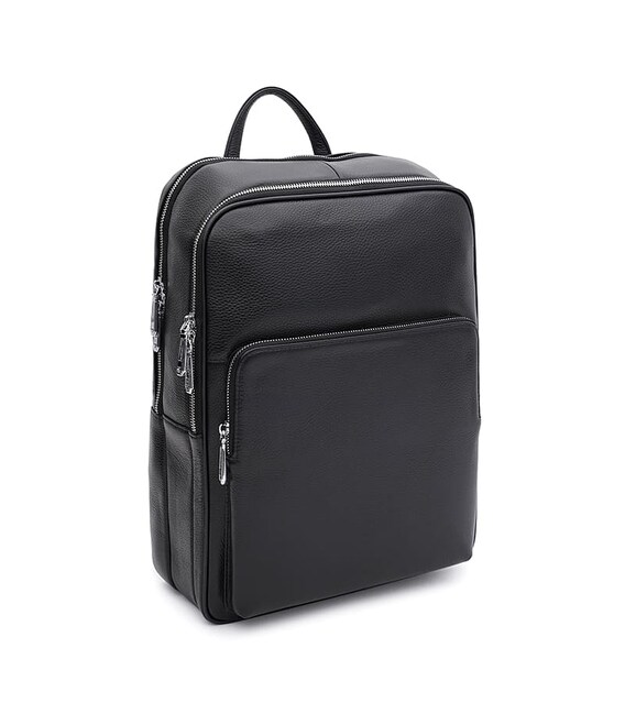 Мужской кожаный рюкзак Ricco Grande K1b1210606bl-black фото
