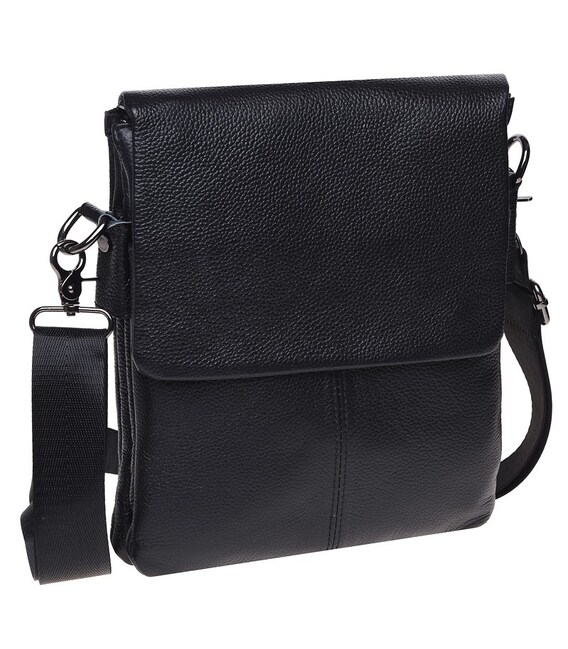 Мужская кожаная сумка Keizer K12055-black фото, картинка, изображение