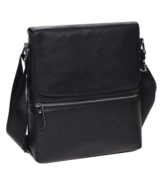 Чоловіча шкіряна сумка Keizer K187015-black картинка, зображення, фото