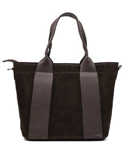 Замшева жіноча сумка тоут Італія Firenze fz379334 у кольорі шоколад фото, картинка, изображение