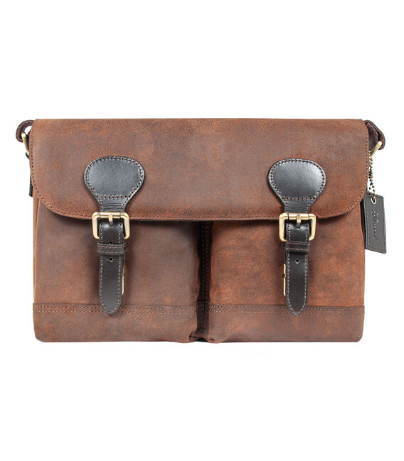 Cумка мужская для ноутбука 15,6 Ashwood Edward Oil Brown (Коричневый) фото, картинка, изображение