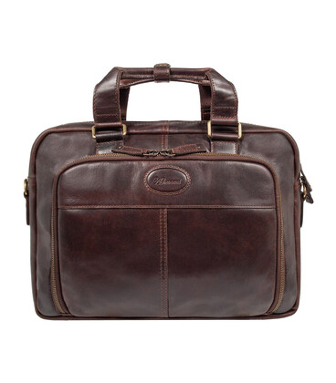 Сумка чоловіча для ноутбука 13 Ashwood 8143 Brown (Коричневий) картинка, зображення, фото