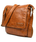 Чоловічий шкіряний коньячний месенджер HILL BURRY "жатка" 3069WHB фото, картинка, изображение