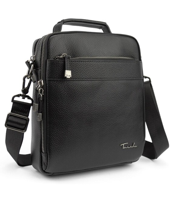 Мессенджер через плечо из зернистой кожи Tavinchi TV-S-SM8-010A-FL фото, картинка, изображение