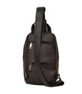 Рюкзак слінг шкіряний з передньою кишенею для телефону TARWA RC-6040-3md коричневий картинка, зображення, фото