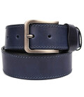 Ремінь шкіряний синій з рядком 40мм чоловічий Limary sk400322 фото, картинка, изображение