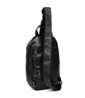 Рюкзак слінг шкіряний з кишенями TARWA FA-6020-3md чорний флотар фото, картинка, изображение