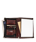 Жіноча шкіряна папка-органайзер для документів формату А4 - Candide - Підкладка коричнево-чорного кольору - Time Resistance 5198