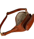 Жіноча шкіряна сумка-слінг Belly Bag - Independent People - Коньячно-коричневий колір - Time Resistance 5215801W картинка, зобра