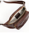 Жіноча шкіряна сумка-слінг Belly Bag - Independent People - Коричневий колір - Time Resistance 5215901W картинка, зображення, фо