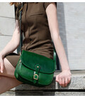 Жіноча шкіряна сумка-сідло - Women In Love - Зелений колір - Time Resistance 5244801 фото, картинка, изображение