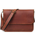 Шкіряна сумка через плече формату А4 Limary lim-3028RB коньячна фото, картинка, изображение