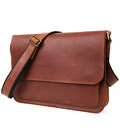 Шкіряна сумка через плече формату А4 Limary lim-3028RB коньячна фото, картинка, изображение