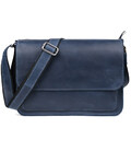 Шкіряна сумка через плече формату А4 Limary lim-3028RK синя фото, картинка, изображение