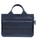Сумка портфель шкіряна для документів ноутбука LIMARY lim-380RK синя картинка, зображення, фото