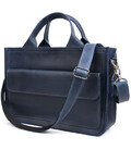 Сумка портфель шкіряна для документів ноутбука LIMARY lim-380RK синя картинка, зображення, фото